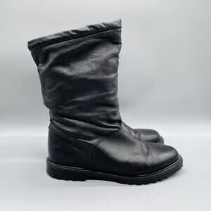 Regence Boots Women 6 Black Leather Mid Calf Vtg Insulated Winter Snow Shoes